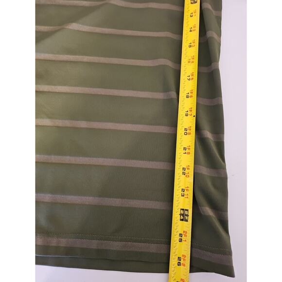 Under Armour Mens Green Striped Heat Gear Golf‎ Polo Small Shirt - Picture 9 of 9
